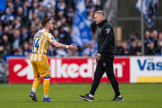 IFK Göteborgs Tobias Heintz och tränare Stefan Billborn