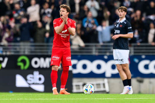 Felix Horn Myhre of Brann looks dejected