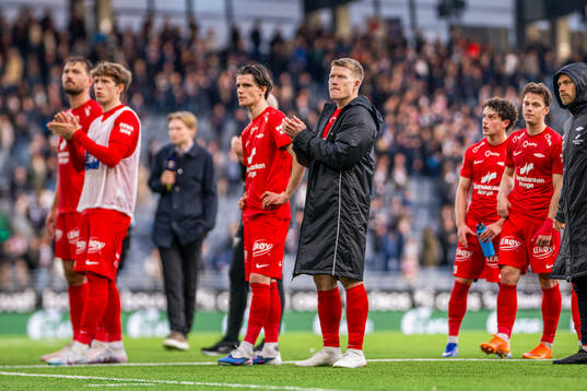 Kristian Eriksen and players of Brann look dejected