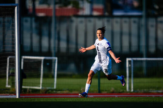 Mateja Zver of Slovenia celebrates