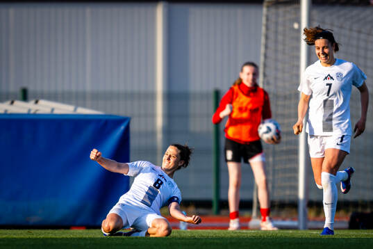 Mateja Zver of Slovenia celebrates