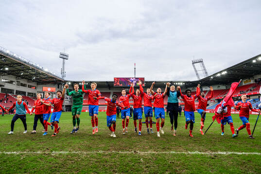Helsingborgs spelare jublar