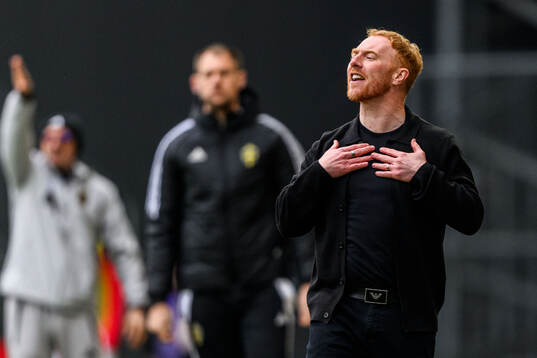Helsingborgs manager Stevie Grieve