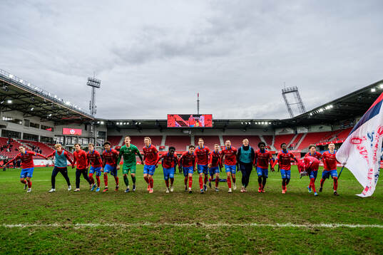 Helsingborgs spelare jublar