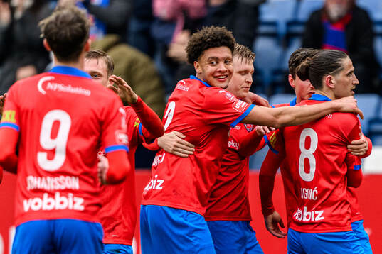 Helsingborgs Obafemi Awodesu jublar