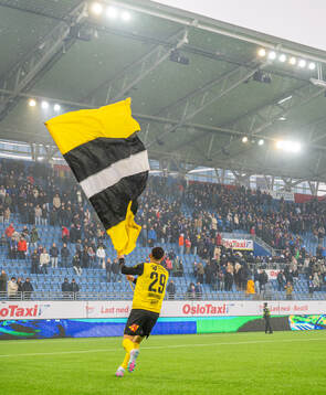 Ylldren Ibrahimaj of Lillestrøm celebrates