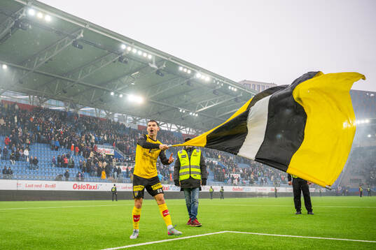 Ylldren Ibrahimaj of Lillestrøm celebrates
