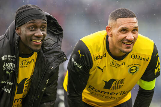 Yaw Paintsil and Ruben Gabrielsen of Lillestrøm