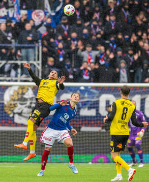 Ruben Gabrielsen of Lillestrøm and Mathias Grundetjern of
