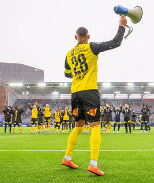 Ruben Gabrielsen of Lillestrøm celebrates