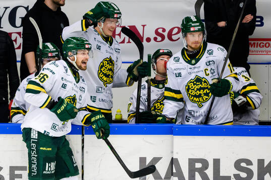 Björklövens Fredrik Forsberg jublar