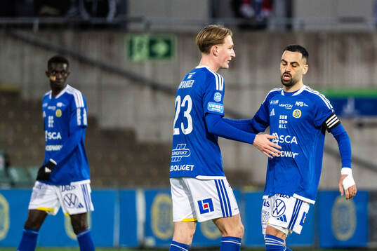 GIF Sundsvalls Hugo Aviander och Marc Manchon jublar