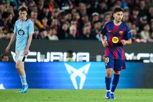Roony Bardghji of FC Barcelona and Williot Swedberg of