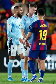 Roony Bardghji of FC Barcelona and Williot Swedberg of