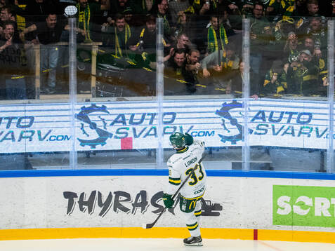 Björklövens Albin Lundin jublar
