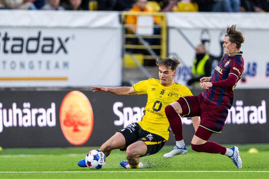 Elfsborgs Frode Aronsson och Djurgårdens Max Larsson