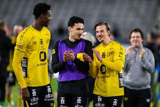 Elfsborgs Rufai Mohammed, Dion Krasniqi och Simon Olsson