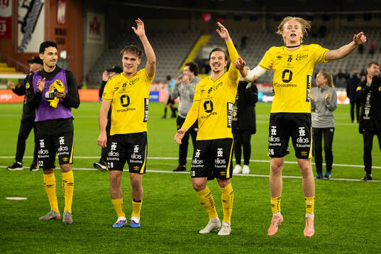 Elfsborgs Dion Krasniqi, Frode Aronsson, Simon Olsson och