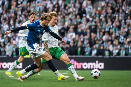 Halmstads Ludvig Arvidsson och Hammarbys Victor Eriksson