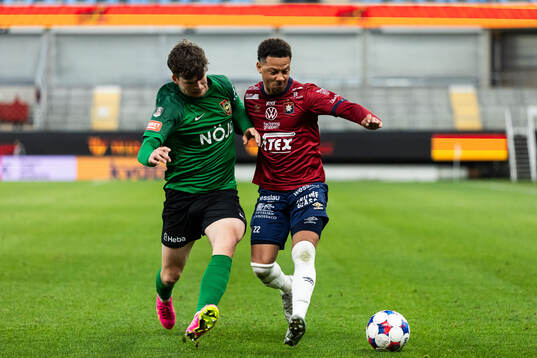 Brommapojkarnas Mads Kristian Hansen och Örgrytes Tobias