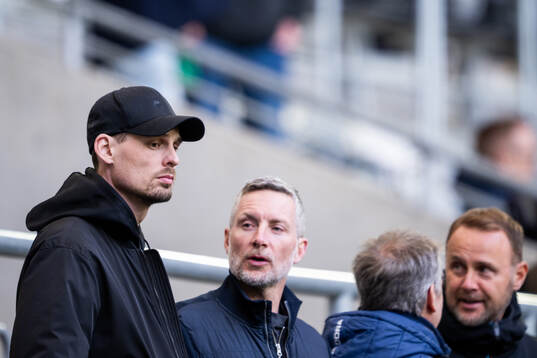 U21-landslagets förbundskapten Daniel Bäckström och