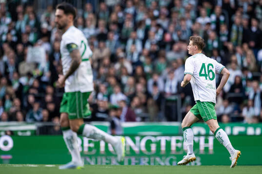 Hammarbys Frederik Winther med nummer 46 på ryggen