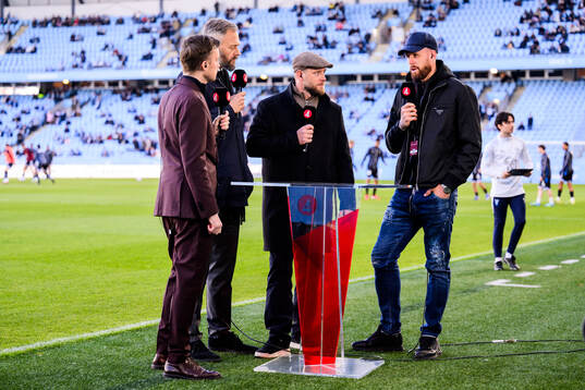 Malmö FFs Pontus Jansson i TV4s studio
