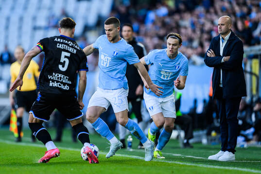 Malmö FFs Gabriel Busanello, Sead Haksabanovic och Oscar