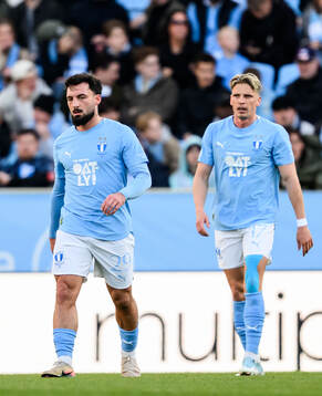 Malmö FFs Sead Haksabanovic och Jens Stryger Larsen deppar