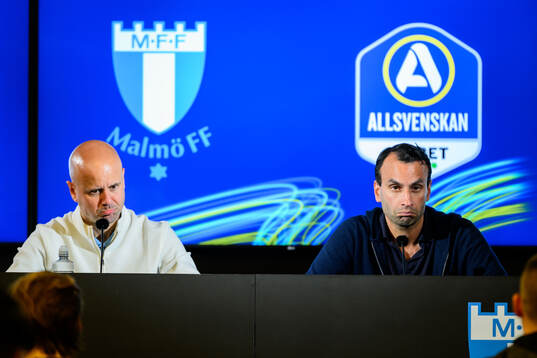 Malmö FFs huvudtränare Miguel Angel Ramirez och Sirius