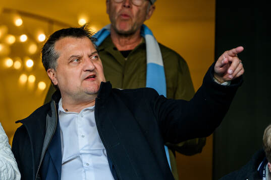 Malmö FFs ordförande Zlatko Rihter fotbollsmatchen i
