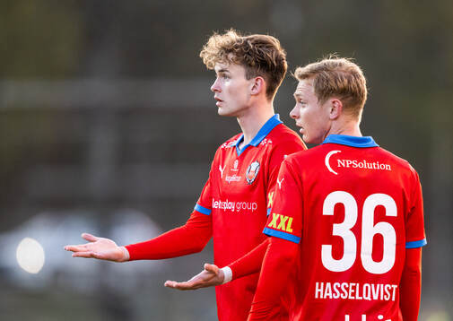 Helsingborgs Alexander Johansson och Jonathan Hasselqvist