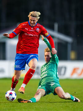 Helsingborgs Ture Görefält och Ljungskiles Hugo Borstam