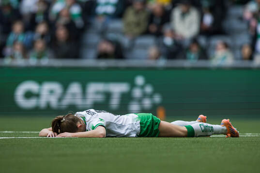 Svea Rehnberg of Hammarby in pain