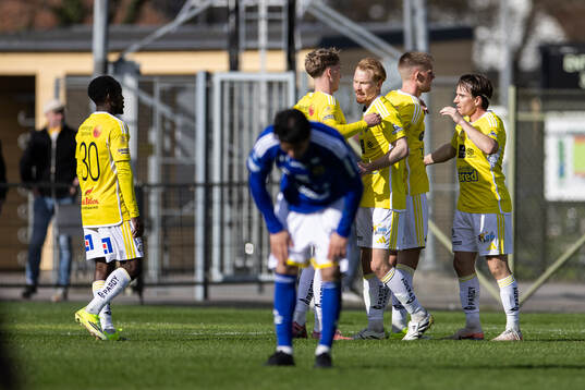 Falkenbergs spelare jublar