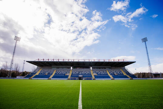 Huvudläktaren på Södertälje Fotbollsarena