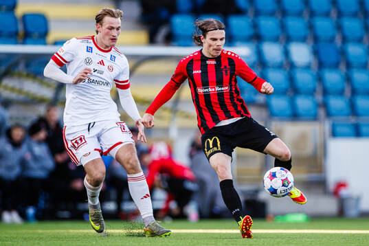 Sandvikens IFs Christian Wagner och Nordic United FCs Elias