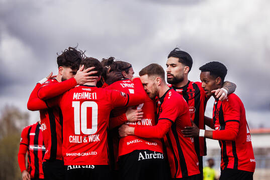 Nordic United FCs Matteus Behnan, Lorent Mehmeti, Amar