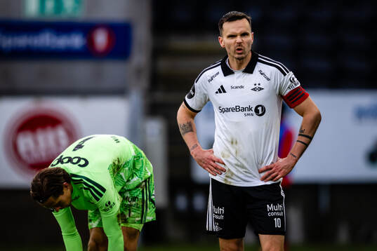 Ole Selnæs of Rosenborg looks dejected