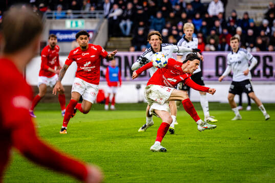 Ulrik Mathisen of Brann missing a chance to score