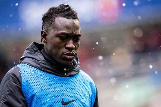 Cheikh Mbacke Diop of Brann warms up the Eliteserien match