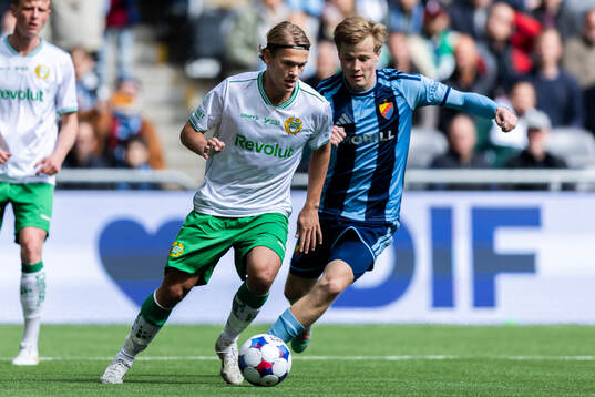 Hammarbys Markus Karlsson och Djurgårdens Bo Hegland