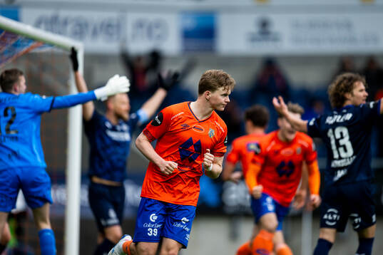 Kristian Lonebu of Aalesund celebrates