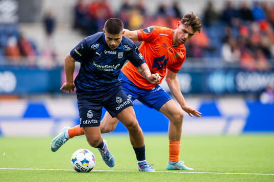 Adrian Kurd Rønning of Kristiansund and Mathias