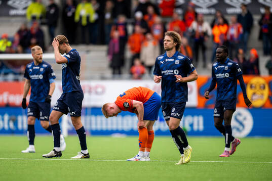 Kristoffer Nessø of Aalesund looks dejected