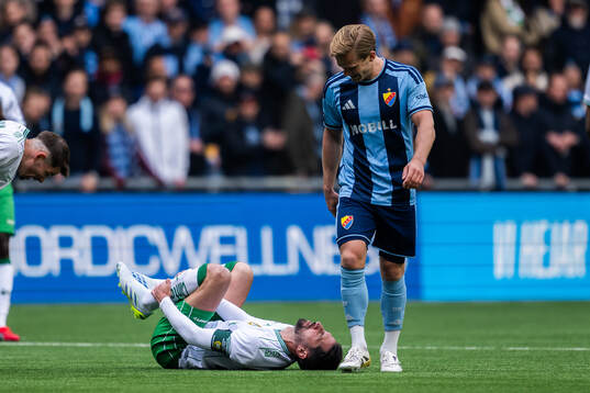 Hammarbys Nahir Besara och Djurgårdens Hampus Finndell