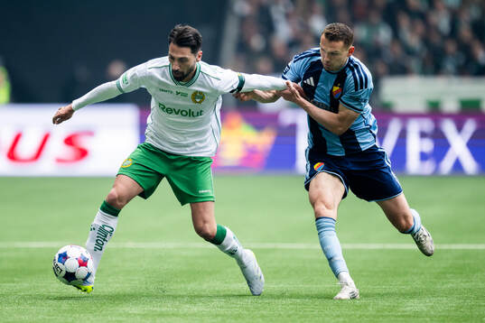 Hammarbys Nahir Besara och Djurgårdens Piotr Johansson