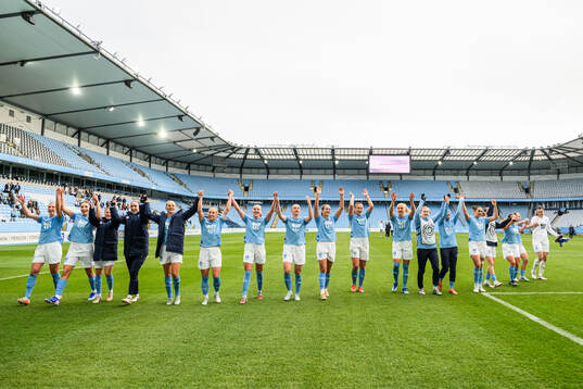 Malmö FFs spelare jublar