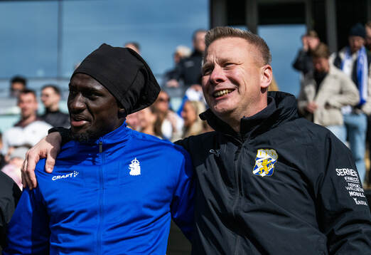IFK Göteborgs Imam Jagne och tränare Stefan Billborn