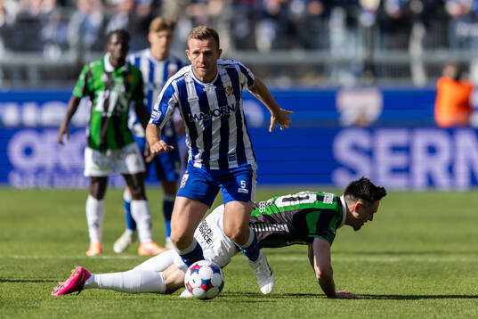 IFK Göteborgs Jonas Bager och GAIS Samuel Salter